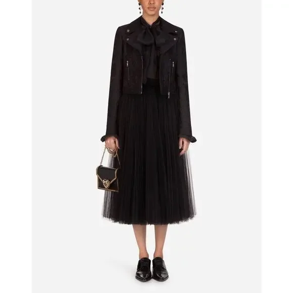 Dolce & Gabbana Black Tulle & Lace Skirt Sz.42 - Picture 9 of 9